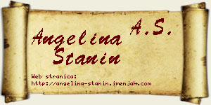 Angelina Stanin vizit kartica